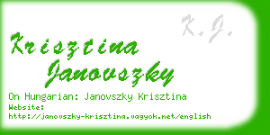 krisztina janovszky business card